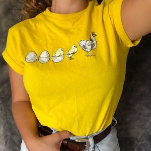 SALE💛Yellow Egg to Chicken Vintage T-shirt